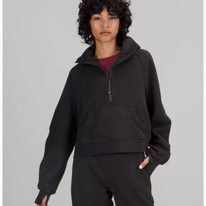 Lululemon Scuba Oversized Half Zip Funnel Neck in Black XS/S